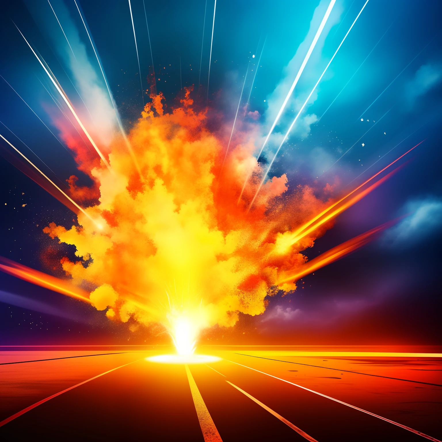 Background with、big explosion