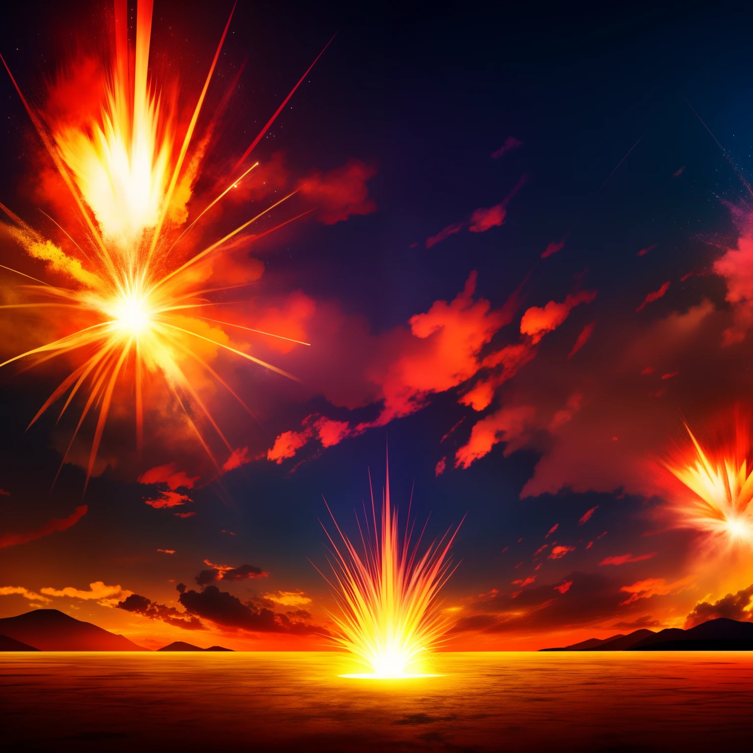 Background with、big explosion