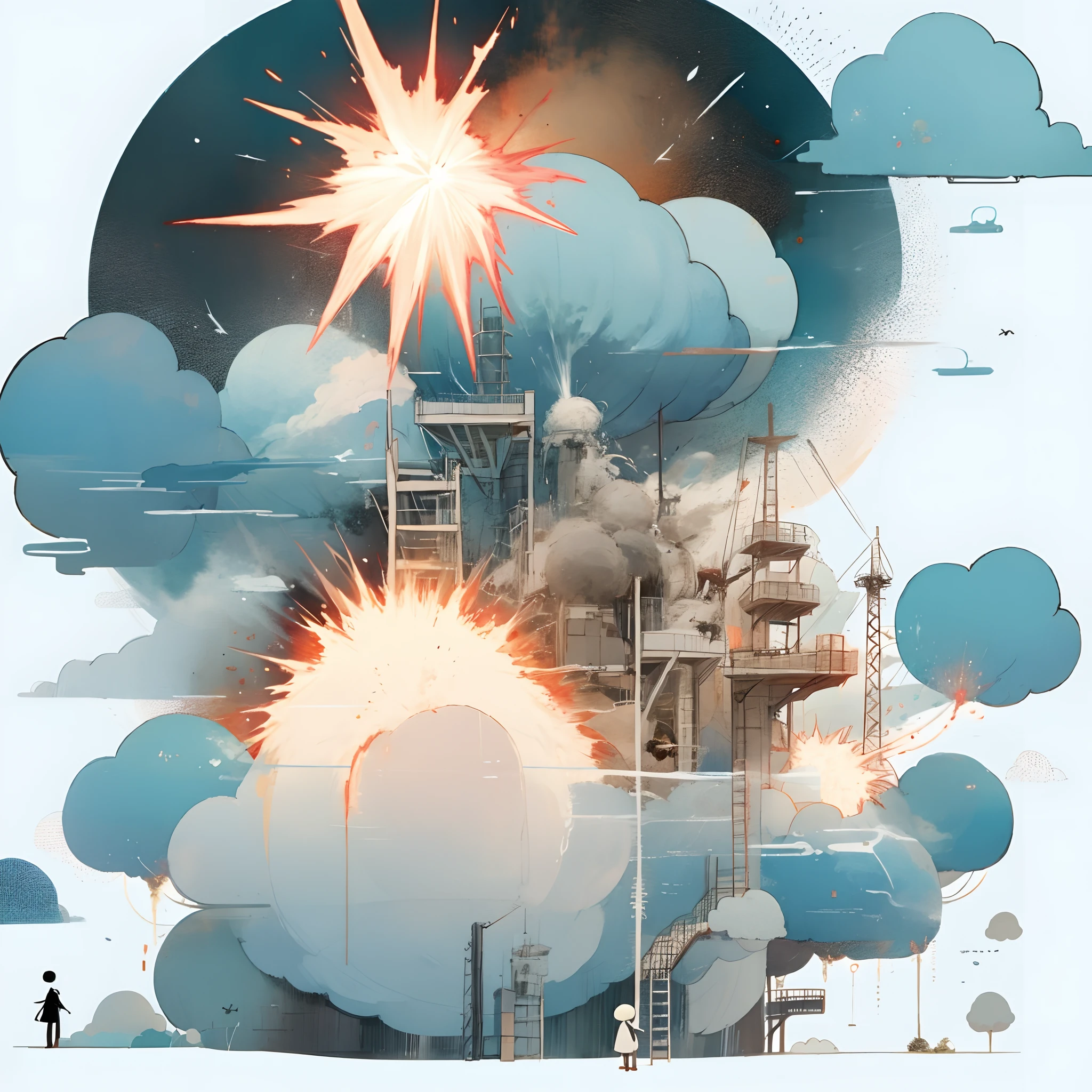 Background with、big explosion