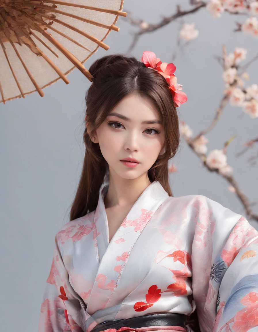 ((Dainty and cute 18 year old girl wearing kimono made of leather fabric.))detailed tits、detailed tits、
Her hair color is platinum. portrait photo. One hand is on her hip. One hand is touching her lips. Her head is slightly tilted. Her skin is very smooth. The background is a landscape of ink painting. Very shallow depth of field、the background is blurred.