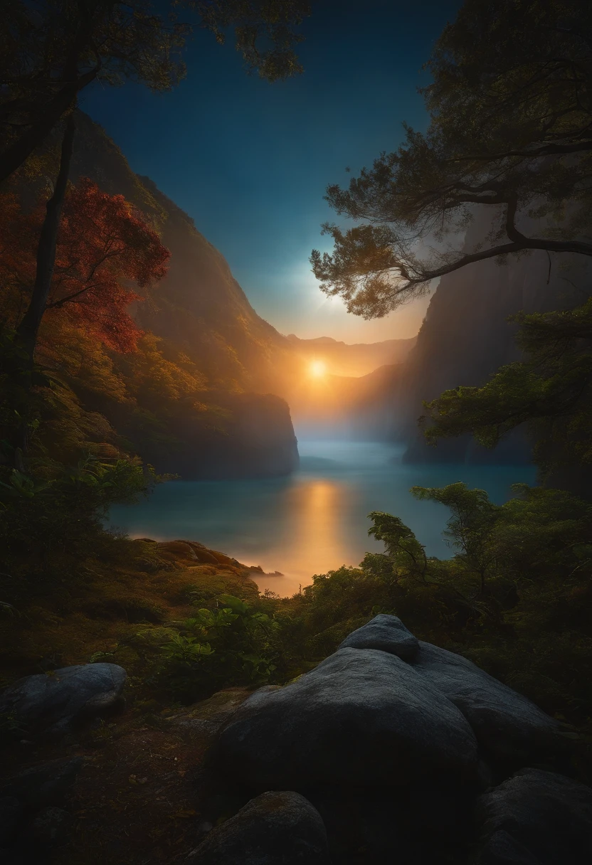 Create an image that represents Stoic philosophy as a beacon of light in the midst of darkness, simbolizando a busca pela sabedoria em tempos de adversidade.