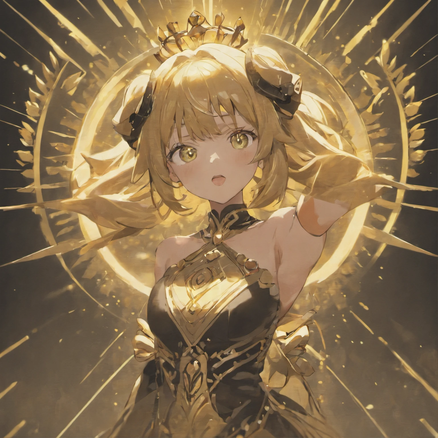 A close up of a woman in a dress with a crown on her head - SeaArt AI