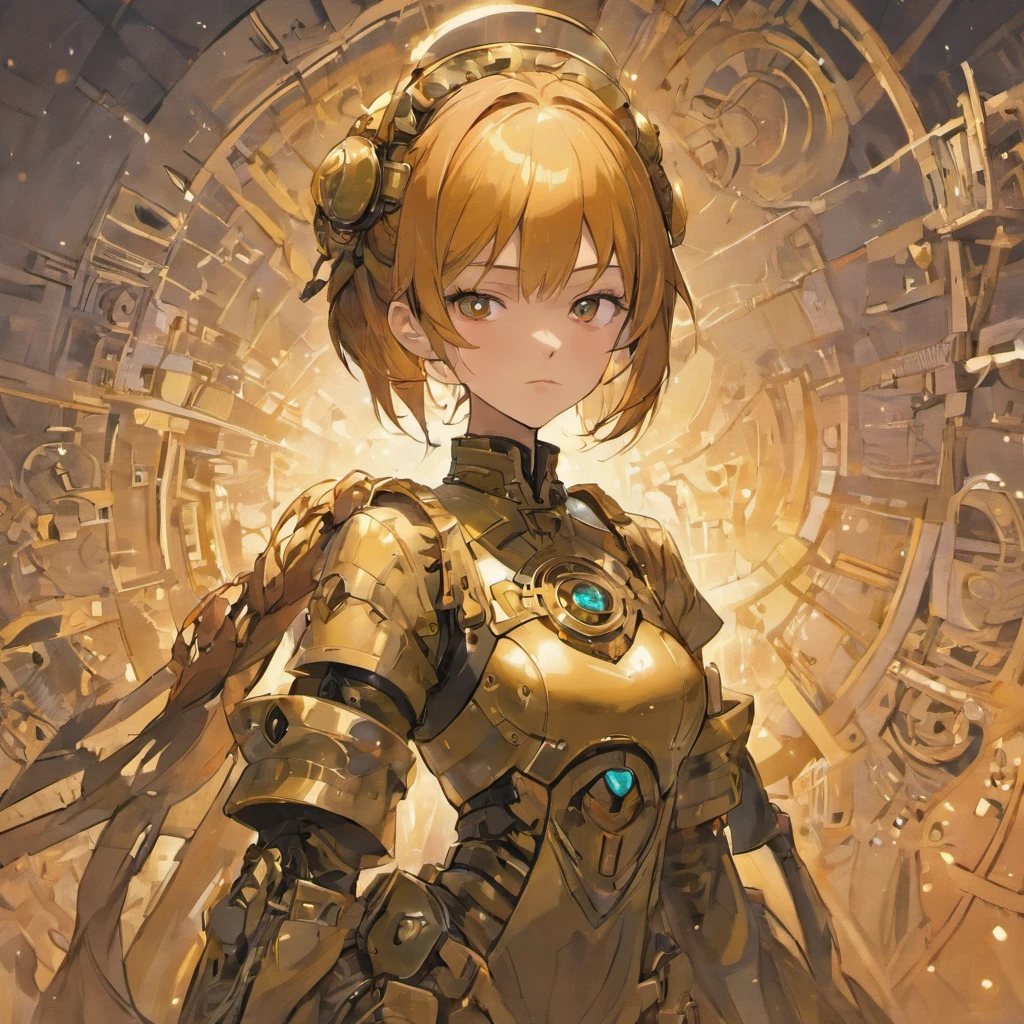 There's a woman in front of a group of robots, Retrato masculino steampunk, compositing, mulher android bonita, Cena tempestuosa e grandiosa de guerra, inspirado em Richard Avedon, uma policial negra dieselpunk, mulher ruiva, menina no terno, roupas de moda intrincadas, soldado feminino bonito