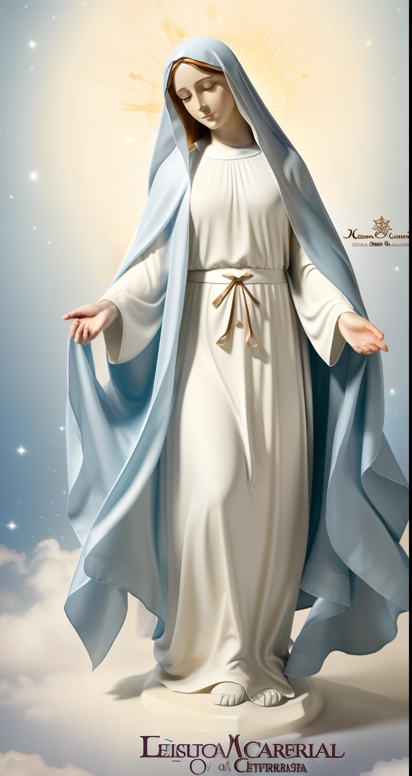 (((Blessed Virgin Mary of Mount Carmel))) Obra maestra, (La mejor calidad: 1.2), (super fine: 1.2), illustration, (extremadamente delicado y hermoso: 1.2), movie angle, flotante, (Hermoso ojo de detalle: 1.1), (detalle luz: 1.1), Movie Lights, Cielo delicado, ojos azules, (Cola de caballo alta: 1.1), capa, ojuelos, cielo estrellado, (light particles: 1.1) dibujo, flor. (Obra maestra), (La mejor calidad), (fotorrealista:1.3), 8k, Textura detallada de la piel, Textura detallada de la tela, Hermosa cara detallada, Detalles intrincados, Ultra detallado (cuerpo de cuerpo entero:1.2)