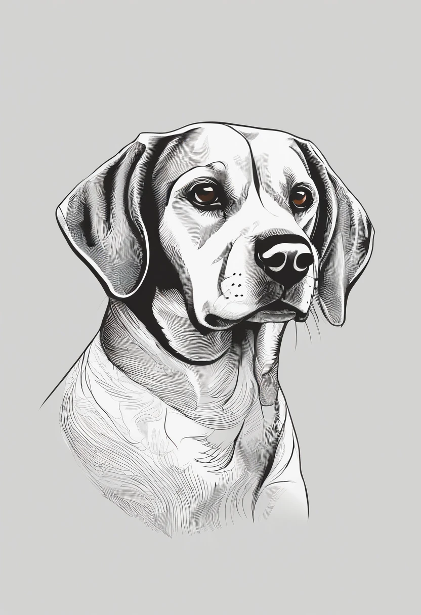 1 cute beagle, no humans, dog