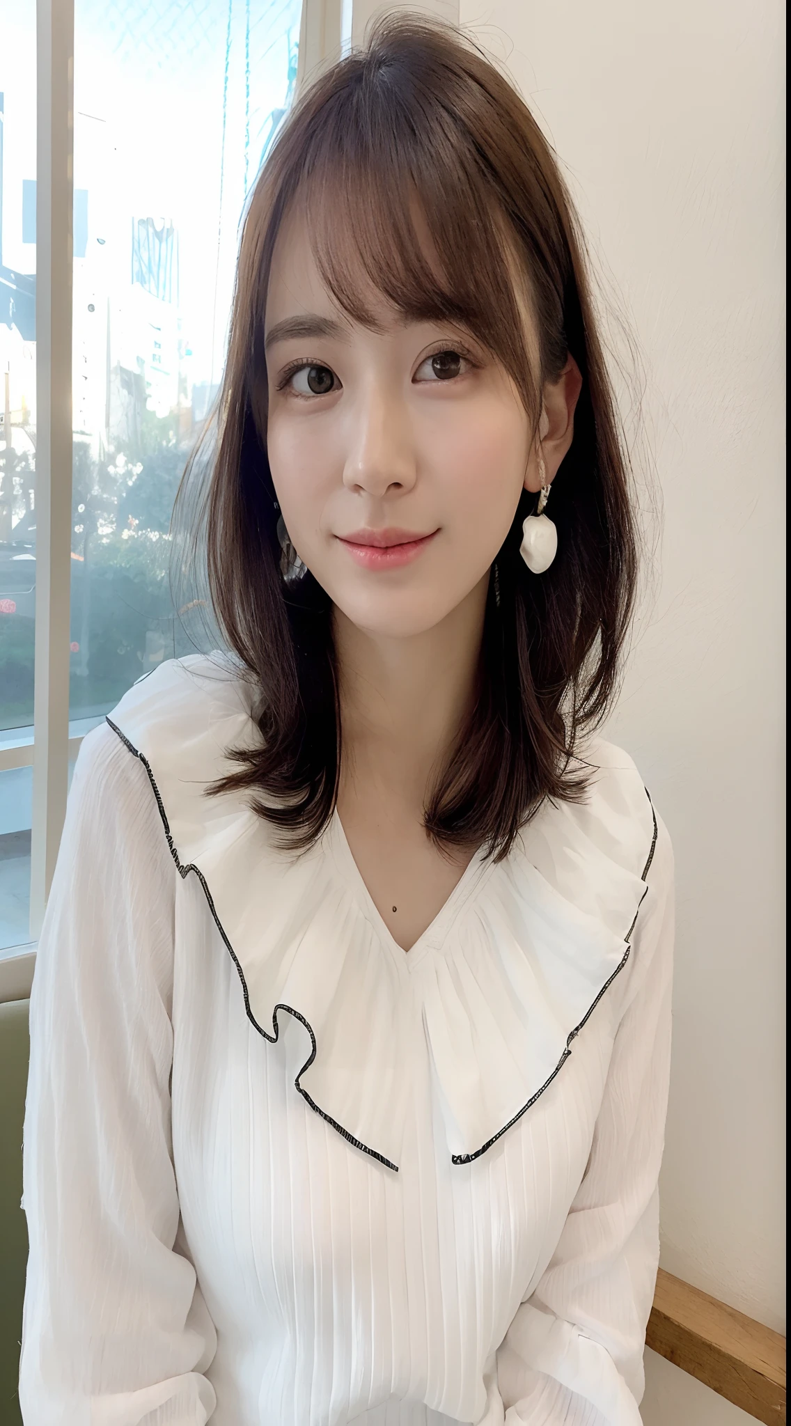 top-quality, Photorealsitic, 8K, hight resolution, 1girl in, femele, (profetional lighting), (portlate:0.6), (1 Beholder looking into the eyes of a girl:1.4), ((Look at viewers:1.6)), (looking in camera)、masterpiece、Raw photo、deadpan