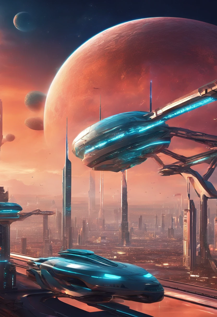 futuristic city with futuristic train and futuristic buildings at night, Arte conceitual do futuro, outra palavra futurista cidade, Em Fantasy Sci - Cidade de Fi:, bela cidade do futuro, futuristic utopian city, 8K resolution concept art, 8K resolution concept art, cidade do futuro, Porto espacial futurista, arte conceitual 8 k, Arte conceitual de Sci-Fi Hollywood