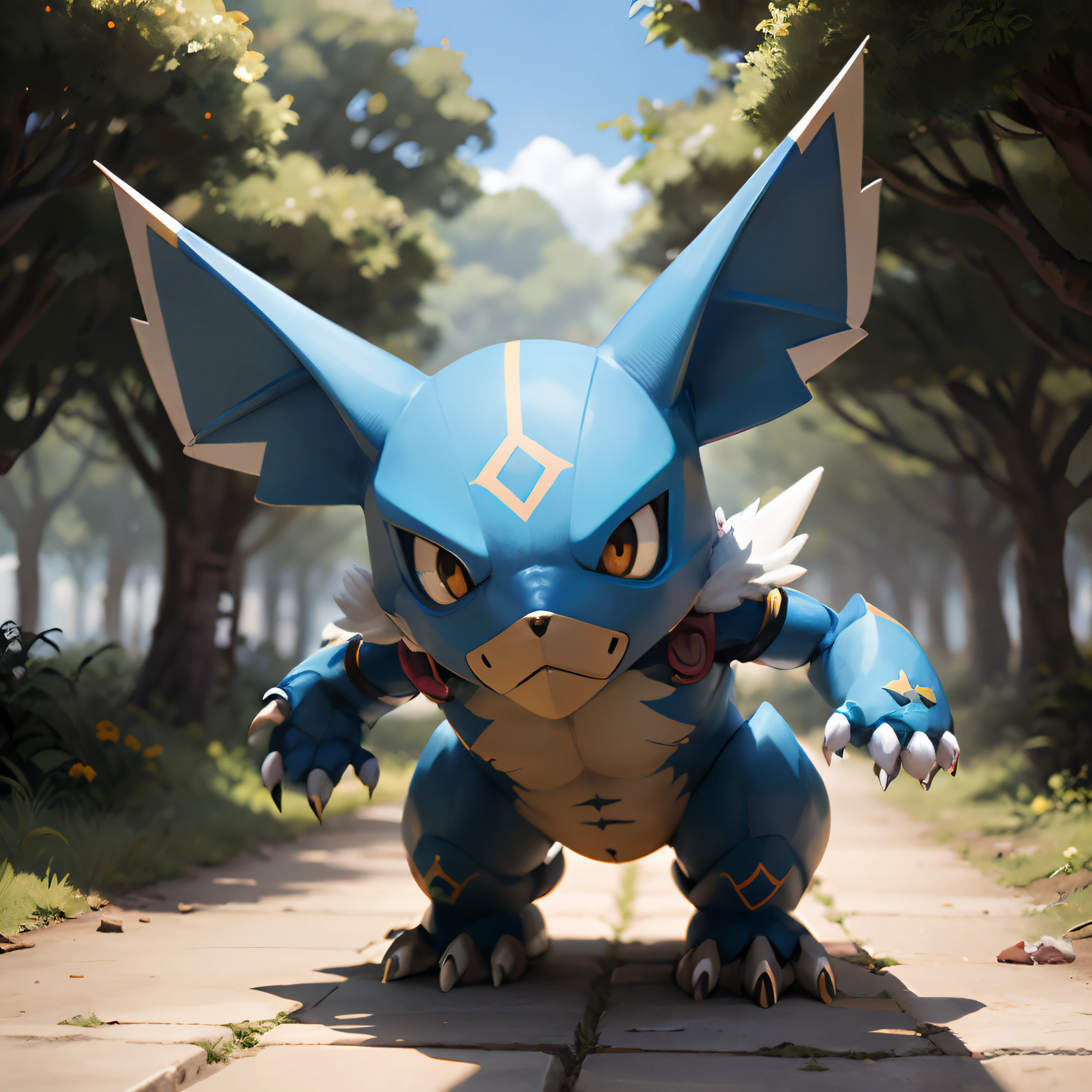 Quero uma imagem realista de luta ,de angemon do digimon