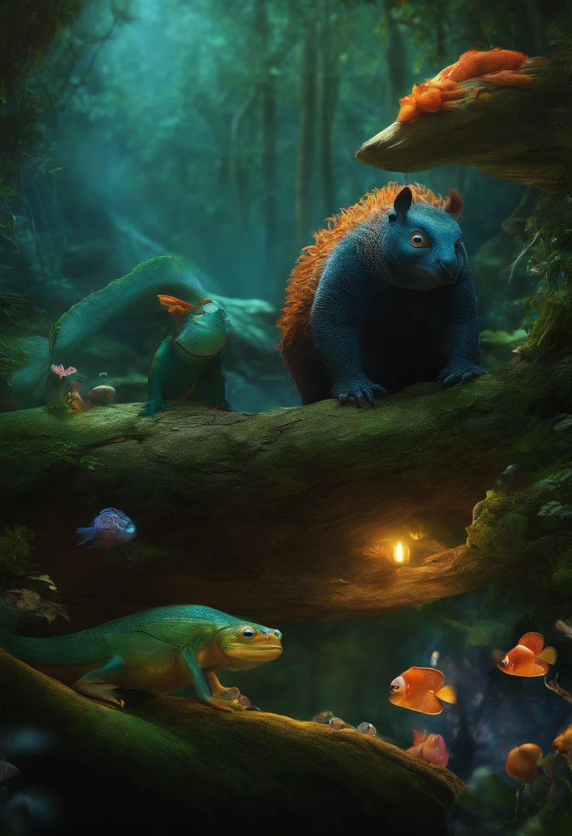a magic world, a baixo da cama, with fantastic creatures, entre monstros e seres do bem,