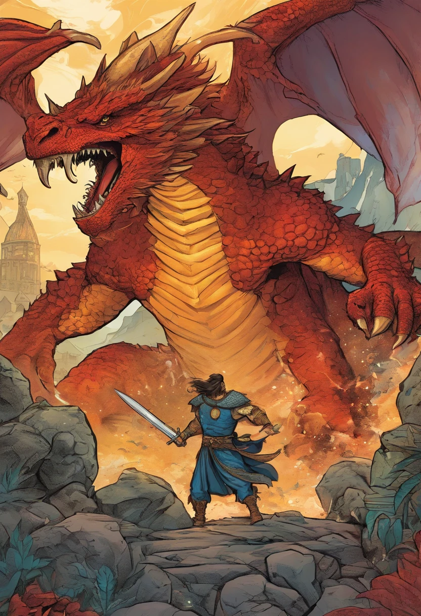 warrior fighting dragon, Saint George, Smaug