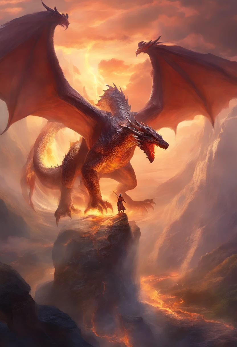 warrior fighting dragon, Saint George,Smaug