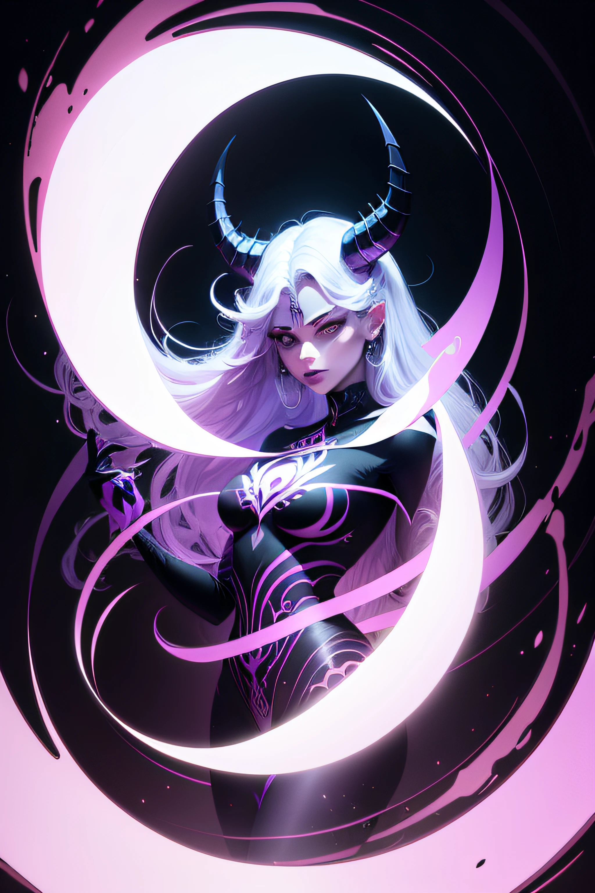 master part,   bolo, 
Impressionante Anime Succubus Beauty , fechar para cima, side view,  rosto misterioso, delicado,  (("CABELO BRANCO")) -Demonic Gaze-
mixed style by Ayami Kojima | Anton Semenov | 
Corvo Masamune | 
Naoko Takeuchi | Art Deco, 
comprimento do ombro roxo claro fractal cabelo detalhado, brilho da pele, 
Roupa preta babada da academia escura,
olhos vermelho-rubi detalhados,
Fundo da noite do outono,
vetor,
anime,
sonhador,
vibrante,
contornos espessos,
,  postmodernism, art-station, poster art, dynamic lighting, cel-sombreamento, ray tracing reflections