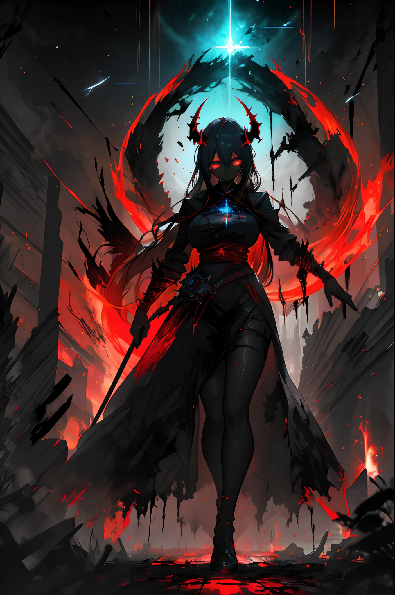 (dark skin), (demon horns), large breasts,
Immortal temptation takes over my mind
Condemned
Fallen weak on my knees, summon the strength
Of mayhem
I am the storm that is approaching
Provoking black clouds in isolation
I am reclaimer of my name
Born in flames, I have been blessed
My family crest is a demon of death
Forsakened, I am awakened
A phoenix's ash in dark divine
Descending misery
Destiny chasing time
Inherit the nightmare, surrounded by fate
Can't run away
Keep walking the line between the light
Led astray
Through vacant halls I won't surrend5r
The truth rev5aled in eyes of ember
We fight through fire and ice forever
Two souls once lost, and now they remember
I am the storm that is approaching
Provoking black clouds and isolation
I am reclaimer of my name
Born in flames, I have been blessed
My family crest is a demon of death
Forsakened, I am awakened
A phoenix's ash in dark divine
Descending misery
Destiny chasing time
Disappear into the night
Lost shadows left behind
Obsession's pulling me
Fading, I've come to take what's mine
Lurking in the shadows under veil of night
Constellations of blood pirouette
Dancing through the graves of those who stand at my feet
Dreams of the black throne I keep on repeat
A derelict of darkness, summoned from the ashes
The puppetmaster congregates all the masses
Pulling strings, twisting minds as blades hit
You want this power? Then come try and take it
Beyond the tree
Fire burns
Secret love
Bloodline yearns
Dark minds embrace
Crimson joy
Does your dim heart
Heal or destroy?
Bury the light deep within
Cast aside, there's no coming home
We're burning chaos in the wind
Drifting in the ocean all alone