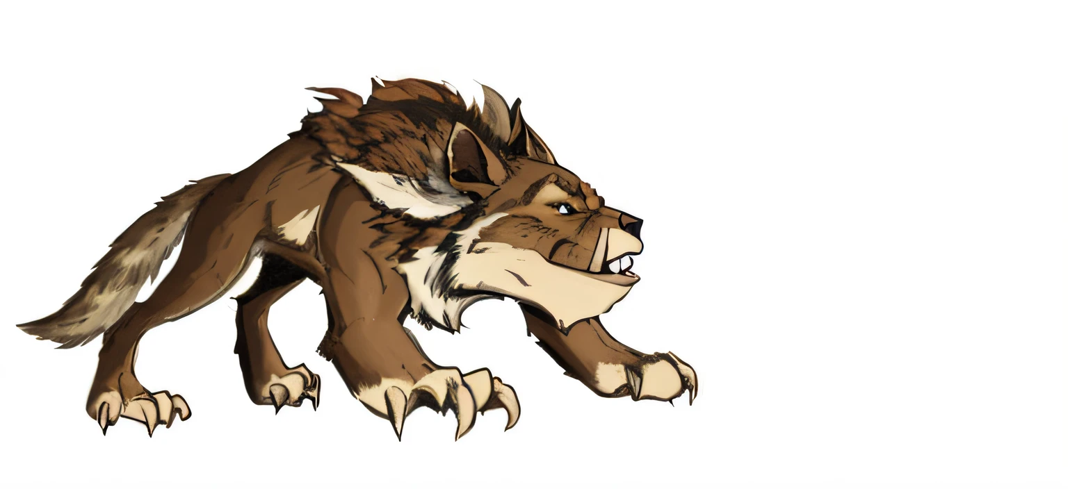 A close-up of a cartoon animal with claws and claws, Un loup minotaure, croquemitaine, gnoll, Gnoll Fang-Demon, Un loup anthropomorphe, loup-garou?, Rabid bugbear, Sexy high moral werecollar, Loup anthropomorphe, Fenrir, Lynx anthropomorphe, loup-garou, Visage de loup Anthro