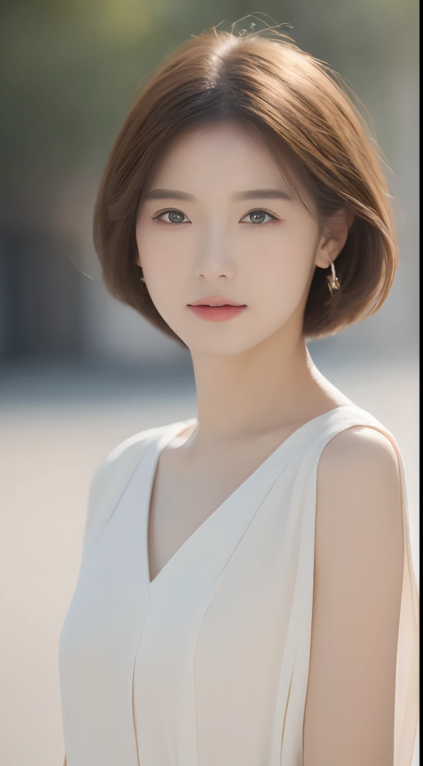 ((top-quality、8K、​masterpiece:1.3))、Focus:1.2、Perfect Body Beauty:1.4、Street、Highly detailed facial and skin texture、Delicat eyes、二重まぶた、Whitened skin、short-hair