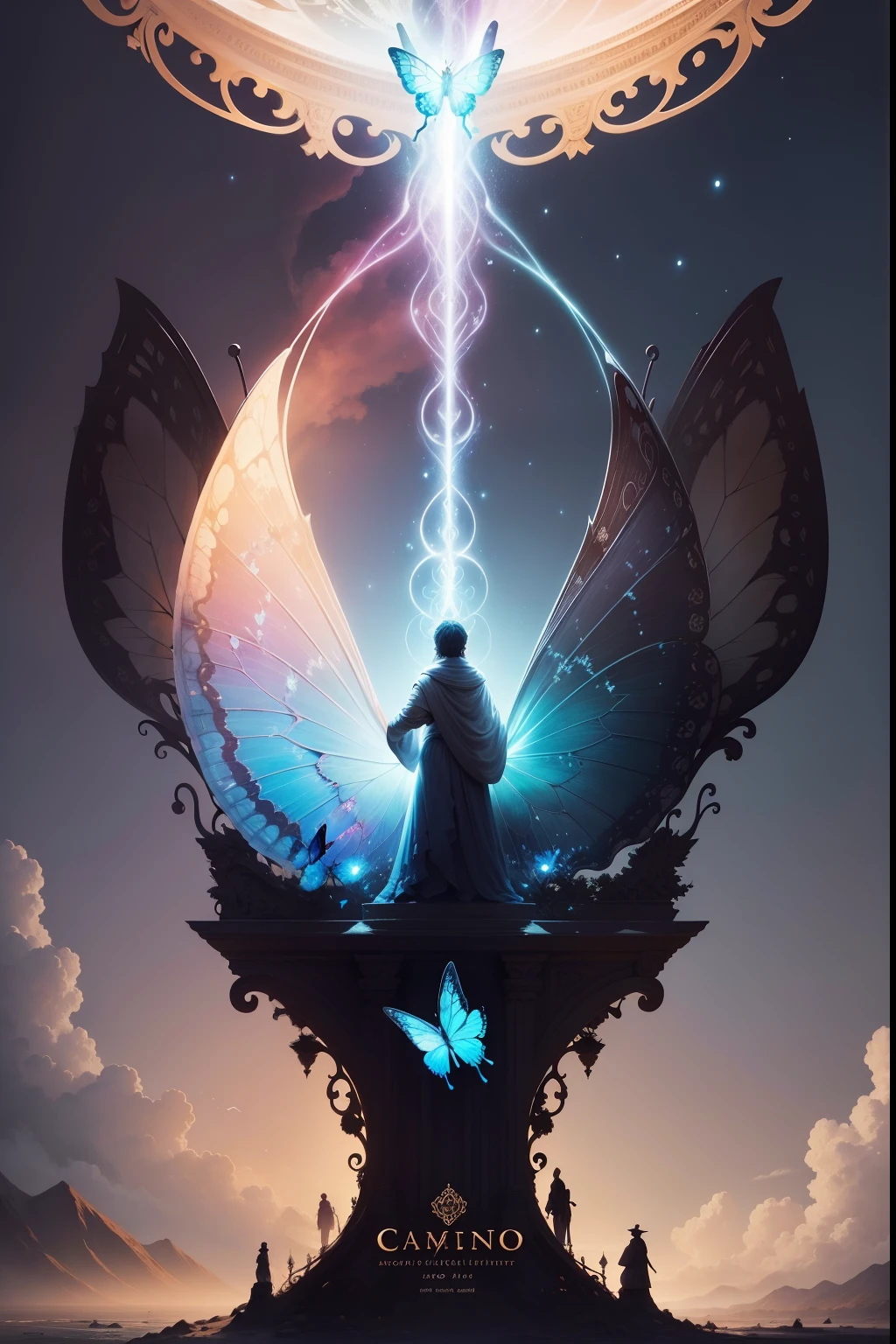 A high-quality masterpiece that captures the essence of your story of transformation and inner transmutation. It is dominated by a dynamic composition that balances seriousness with the lightness of funny stories.
No centro da capa, A symbolic element is represented with ultra detail and high resolution. This element is a butterfly emerging from a cocoon, symbolizing metamorphosis and profound change. The butterfly is surrounded by a surreal atmosphere, com tons de violeta e azul que se mesclam suavemente, Creating a dreamlike and magical atmosphere.
Ao redor da borboleta, we meet mystical characters, cada um representando uma parte da jornada narrada no livro. These characters are depicted with vibrant colors that contrast with the background, highlighting its importance in history. Magical Elements, as small spells and transformation symbols, are skillfully incorporated into the composition.
The ethereal lighting that permeates the cover enhances all the elements, dando-lhes vida e profundidade. Shadows are used in subtle ways to create a play of light and shadow, emphasizing the duality present in history.
The title of the book, "Entre a Luz e a Sombra", is presented with elegant and refined lettering, modeled to fit the scenery perfectly. Below the main title, The subheading, "The A and B Side of a Former Actor", is displayed clearly, complementando a mensagem central da capa.
This cover evokes the generalization of the emotions and experiences conveyed in his story, ensuring readers are attracted to your message of transformation. We look forward to collaborating with you and creating a cover that stands out as a true masterpiece in the publishing world.