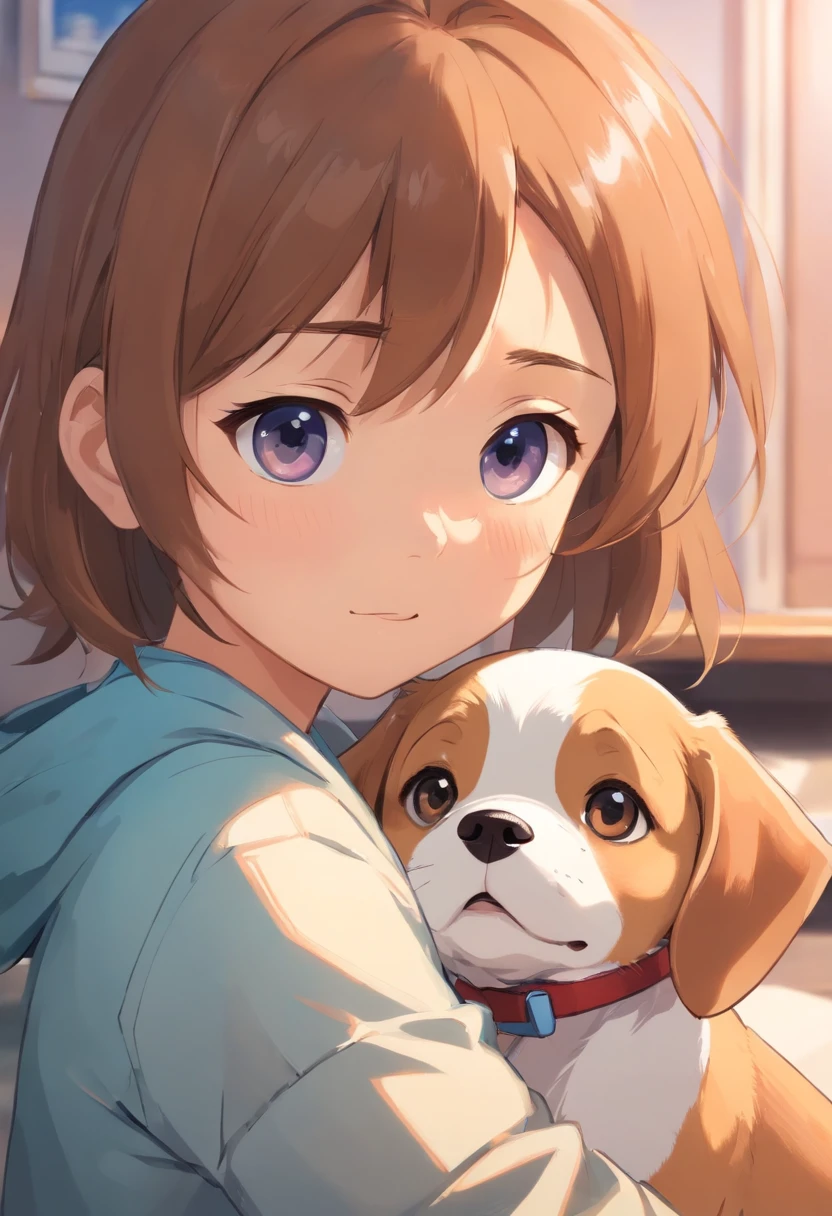1 cute baby beagle dog, eyes like sleepy