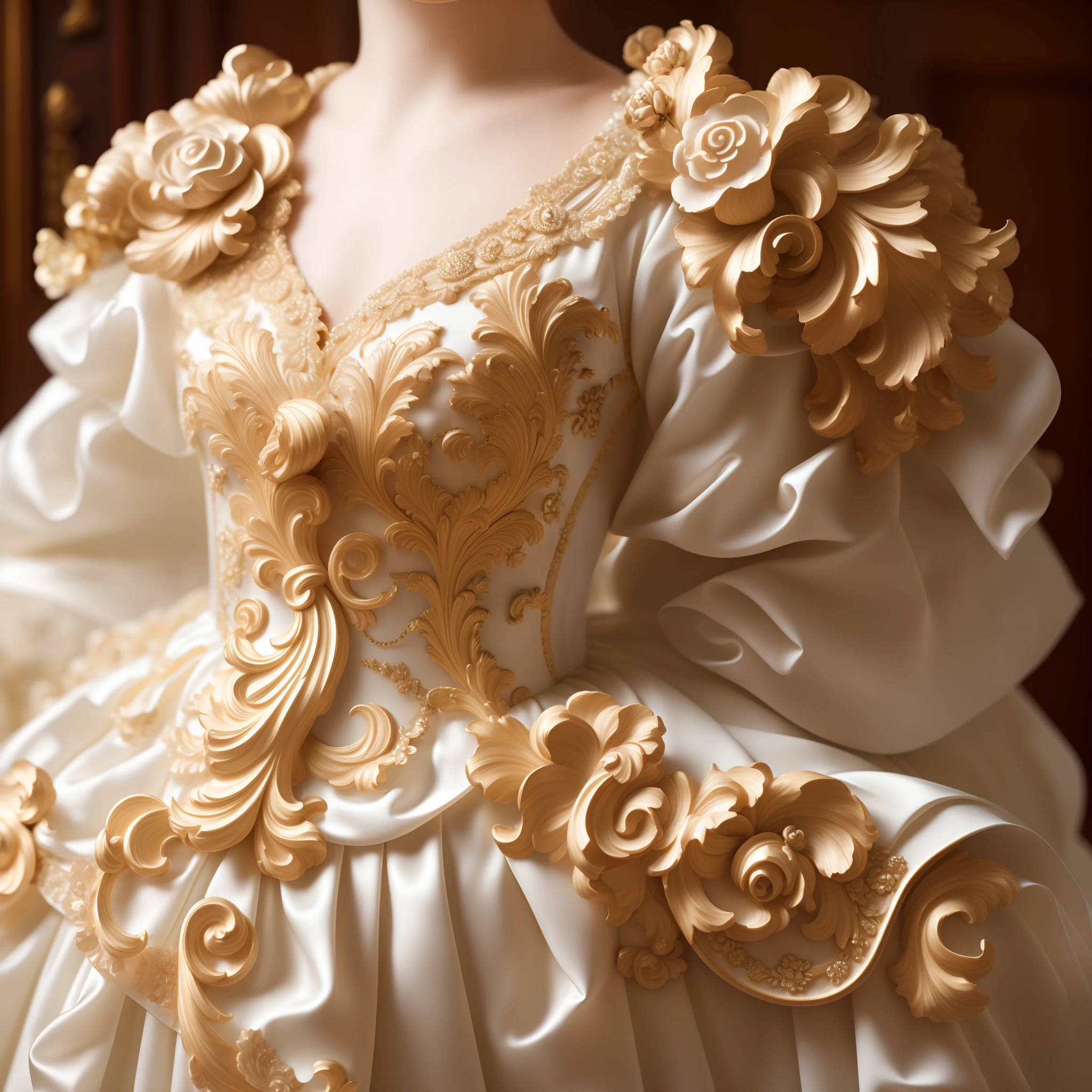 (Rococo style:1.3), (neo-classical:1.1), masutepiece, Super Detail, High quality, awardwinning, 8K, Noble lady, Elegant dress, Healing, recovery