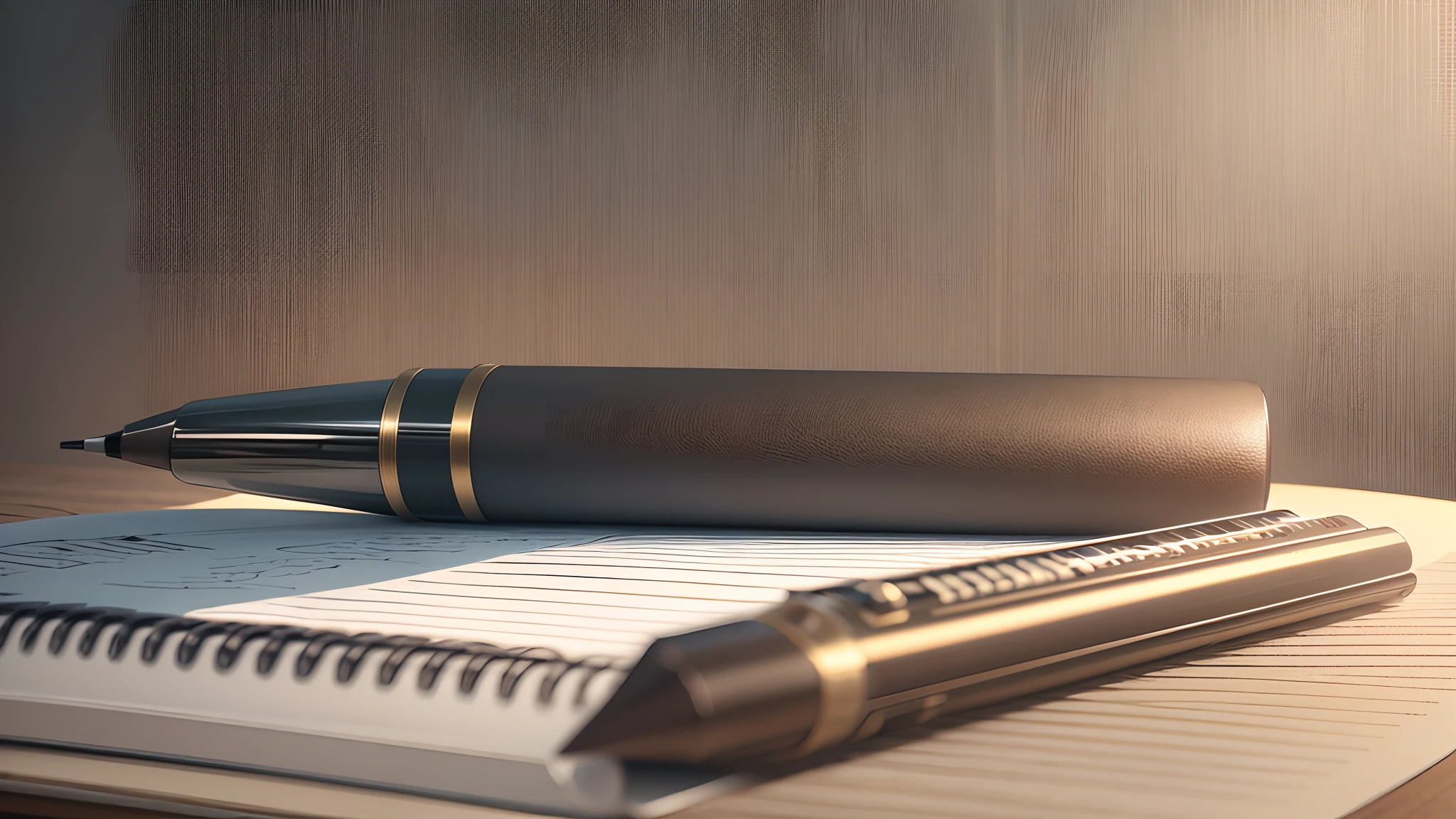 office, book, pencil, Ultra realista (fotorrealista), detalhes vibrantes, foco nítido, Studio photo, Ultra detalhado, filtro polarizado, profesional lighting, 8k, --auto --s2