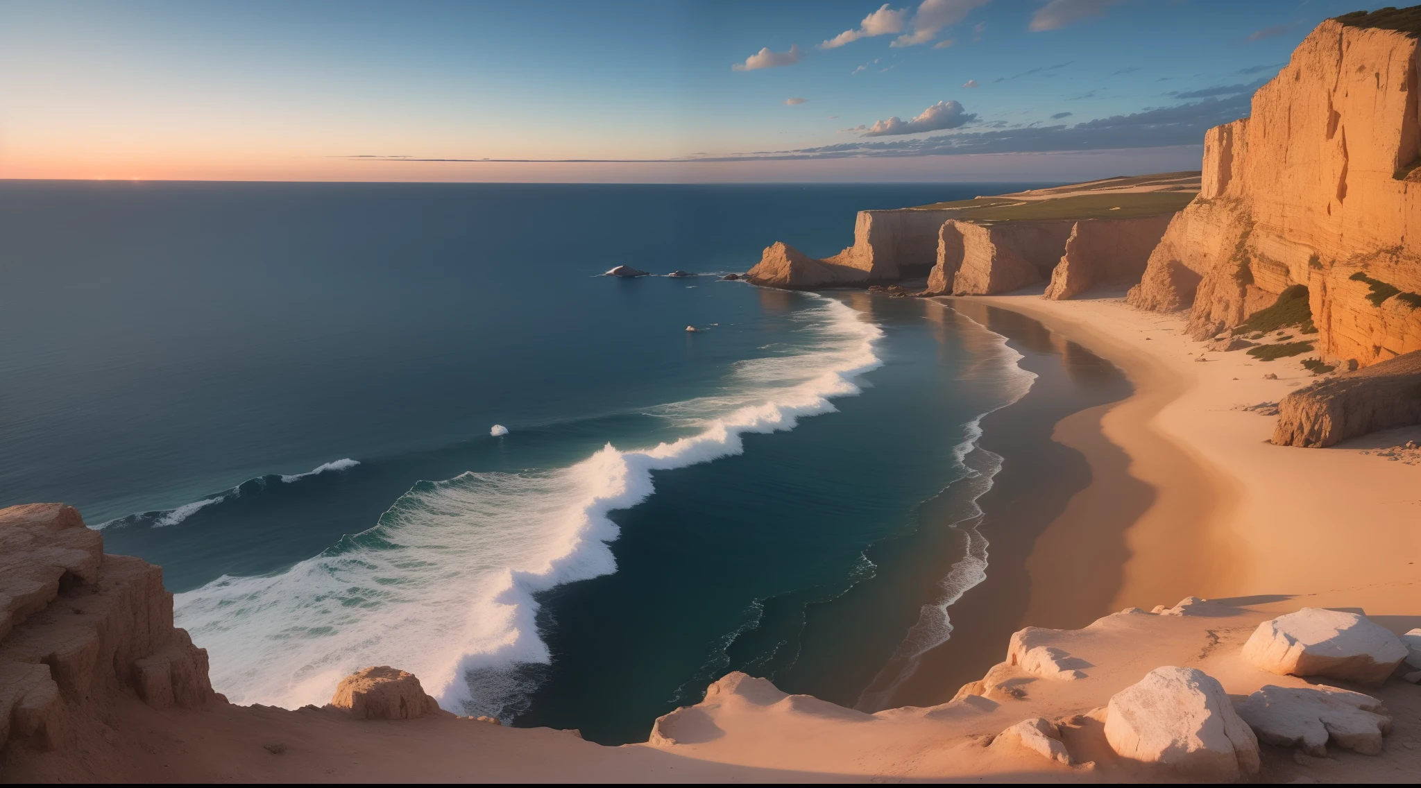 on the rock of Sagres, very beautiful sunset, magic hour, beautiful light temperature, beautiful light