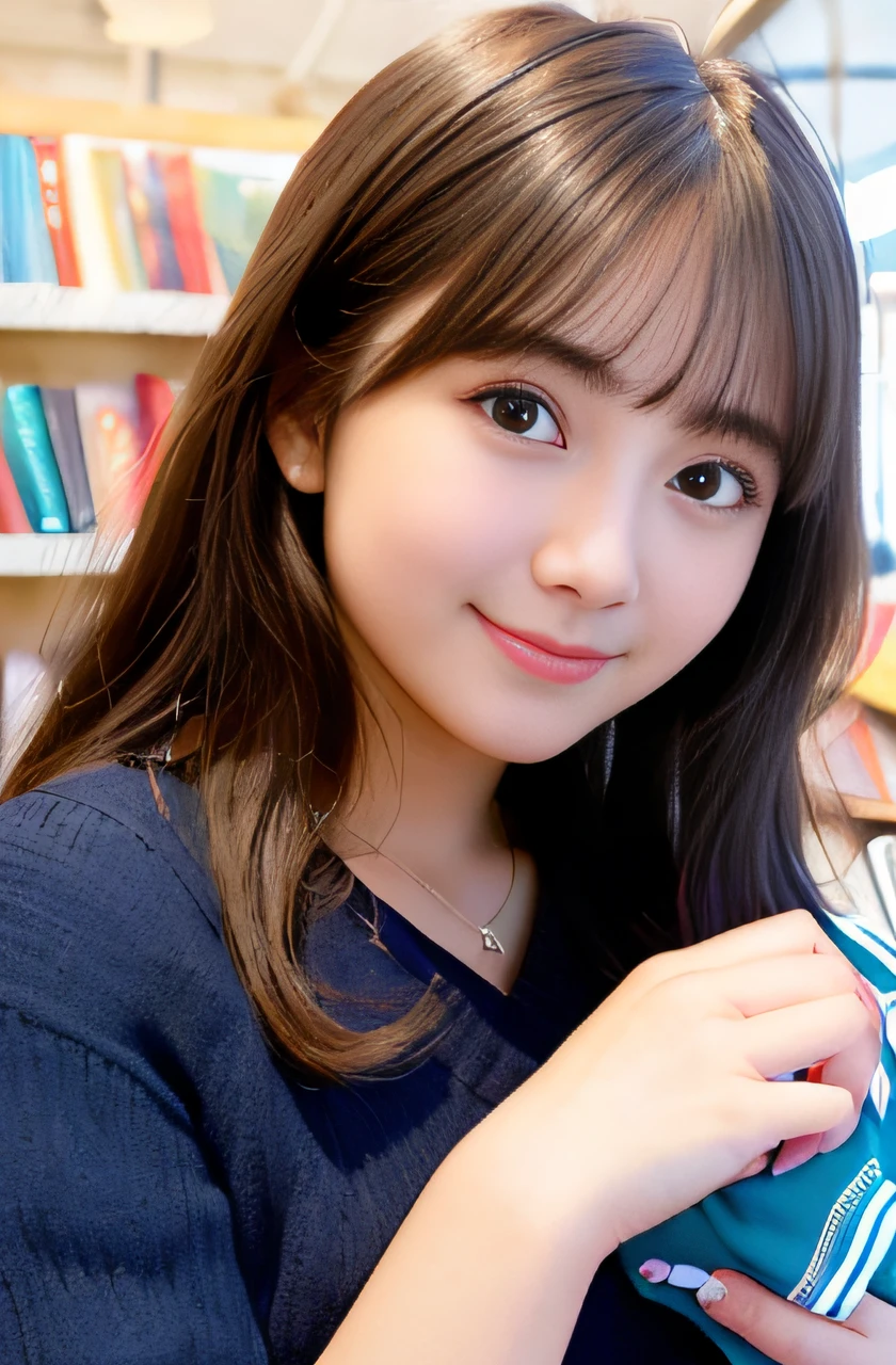 1girl, black hair, (:1.3),
coffee shop, europe, (reading a book:1.7), (whole body:1.3), a somewhat long face,
(8k, RAW photo, best quality, masterpiece:1.2), High detail RAW color photo, professional photograph,(realistic, photo realistic:1.2), ((best quality)), bokeh, using reflectors, f/1.4, 50mm,
japanese girl, detailed beautiful face, finely detailed face, (bashful smile:1.2), fascinating smile, captivating smile, beautiful, extremely pretty, cute like a doll, female idol, round big eyes, small nostrils,