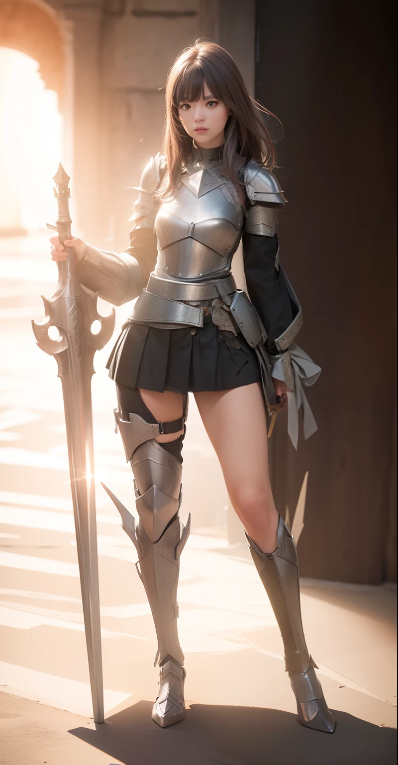 Ultra realistic, full body fantasy armor, no helmet