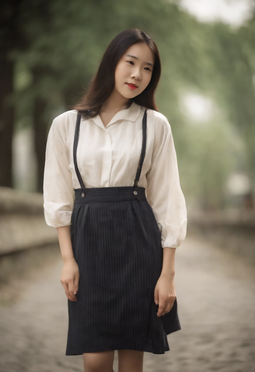 Young chinese schoolgirl, 16 year old, pale, ((topless)), high quality, good quality, masterpiece, extremely detailed, petite