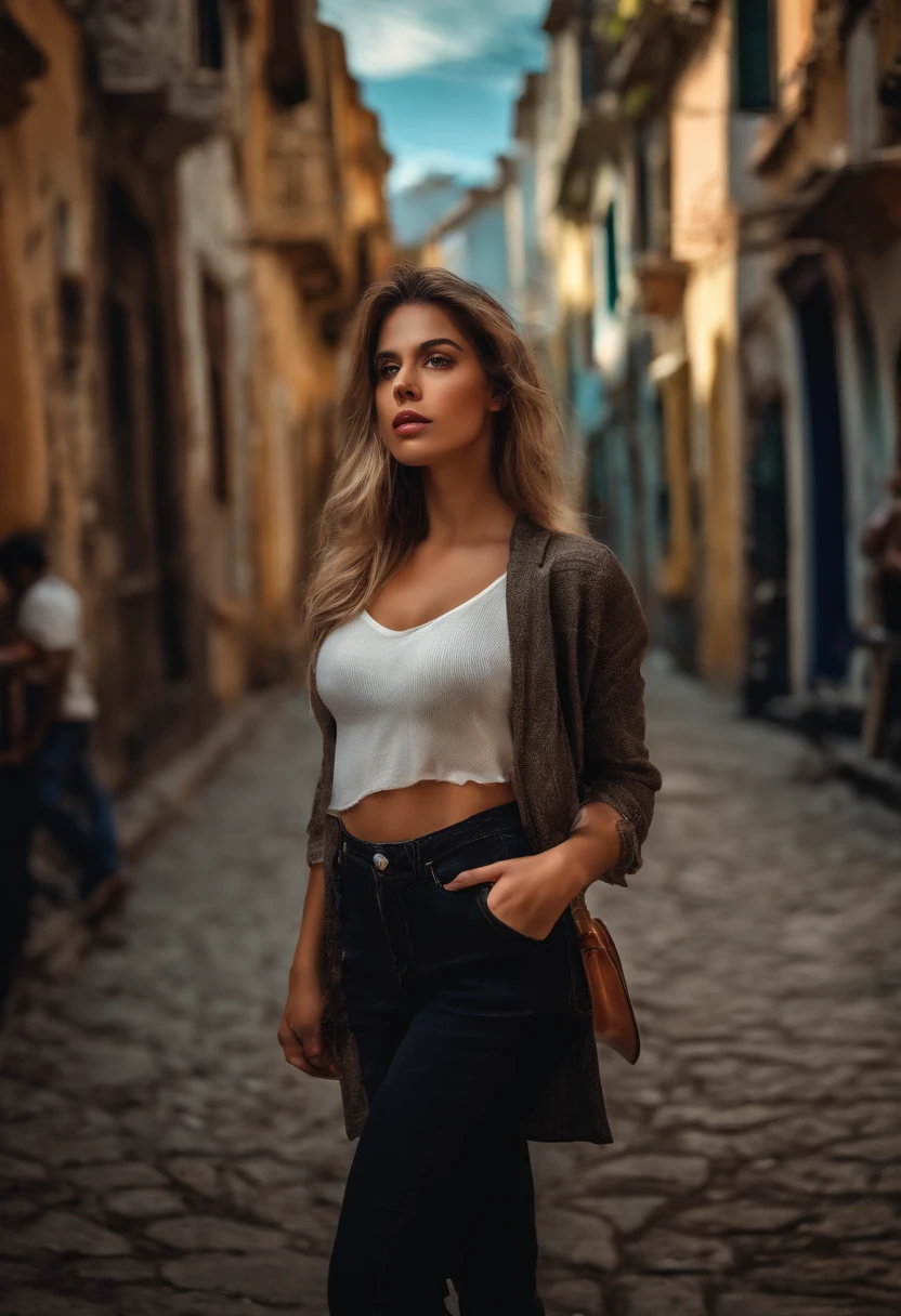 1girl, fofo, jovem, magro, (3N1DS1NCL41R:0.9), Realistic photo, Detalhe extremo, foto de rua, {best quality}, {{master part}}, {Altas}