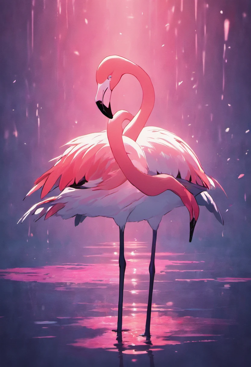 Flamingo Logo 2D, Minimalist