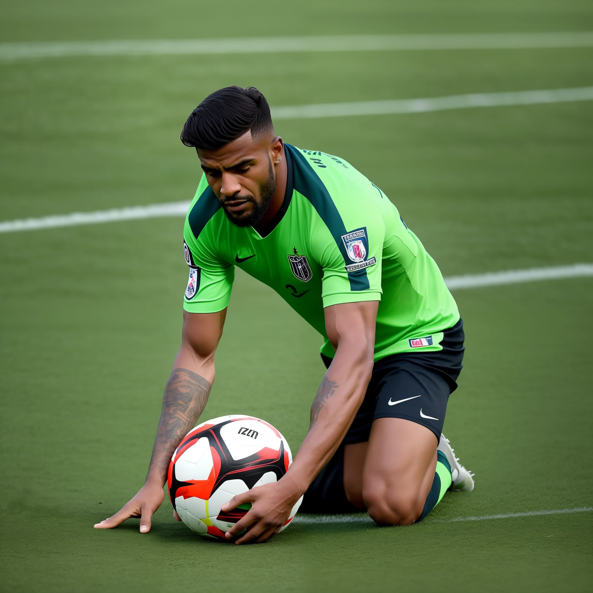 Homem palestrando em um campo de futebol para 30 mil pessoas