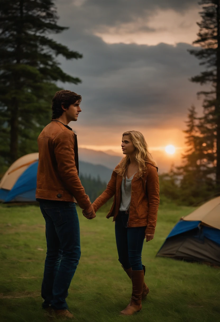 Percy Jackson and Annabeth Chase at Camp Half-Blood