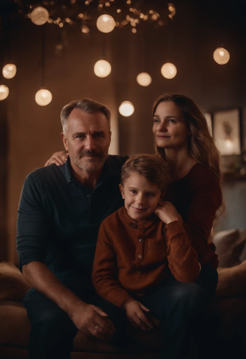 Portrait of a father with family
