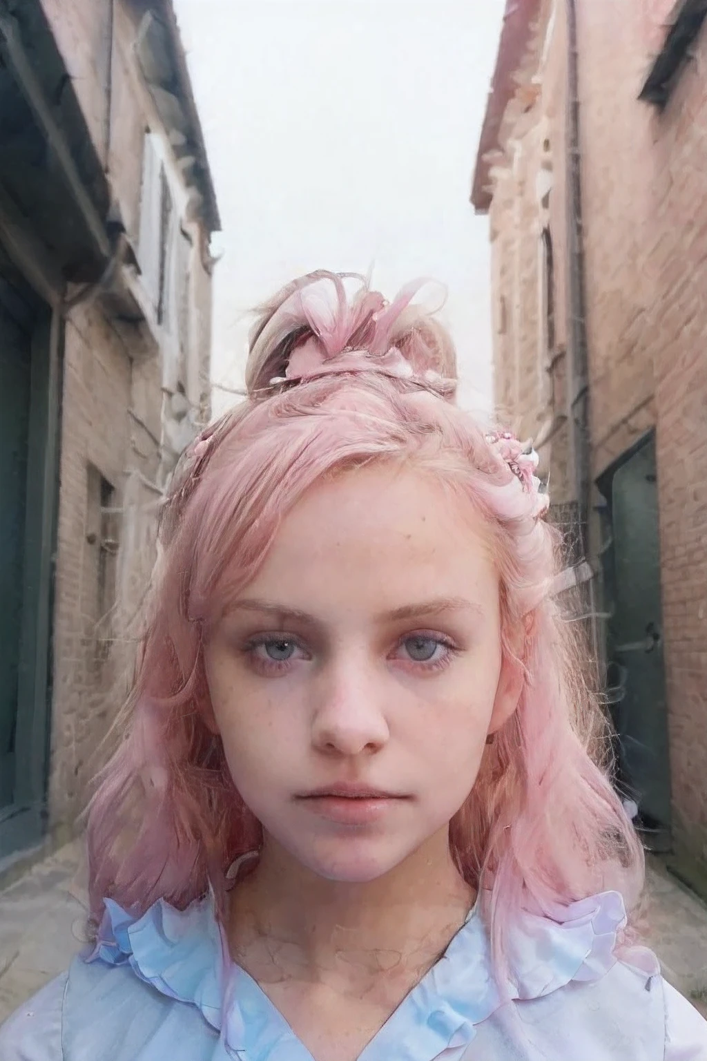 nsfw,((masterpiece)),(((bestquality))),((ultra-detailed)),((((realistic)))),((disheveledhair)),((frills)),(1 girl),(solo),sex from behind, (((ass focus))),,lipstick,dynamicangle,bigtopsleeves,floating,beautifuldetailedsky,onbeautifuldetailedwater,beautifuldetailedeyes,overexposure,(fist),expressionless,sidebluntbangs,hairsbetweeneyes,ribbons,bowties,buttons,bareshoulders,(((smallbreast))),detailedwetclothes,blankstare,pleatedskirt,flowers