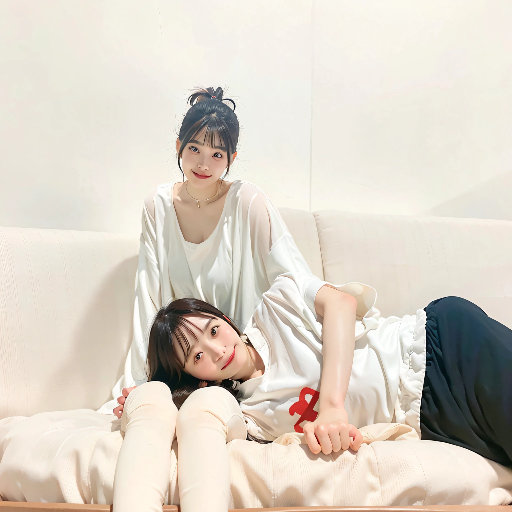There is a woman and a man lying on the sofa, asian female, marketing photo, Heartwarming,on a couch, couple on bed, Asian Male, Relax on the sofa, Encouragement, sitting in the couch, japanes, sitting in the couch, Asian Women, help, Help me, Brilliant, sitting in the couch, asian female