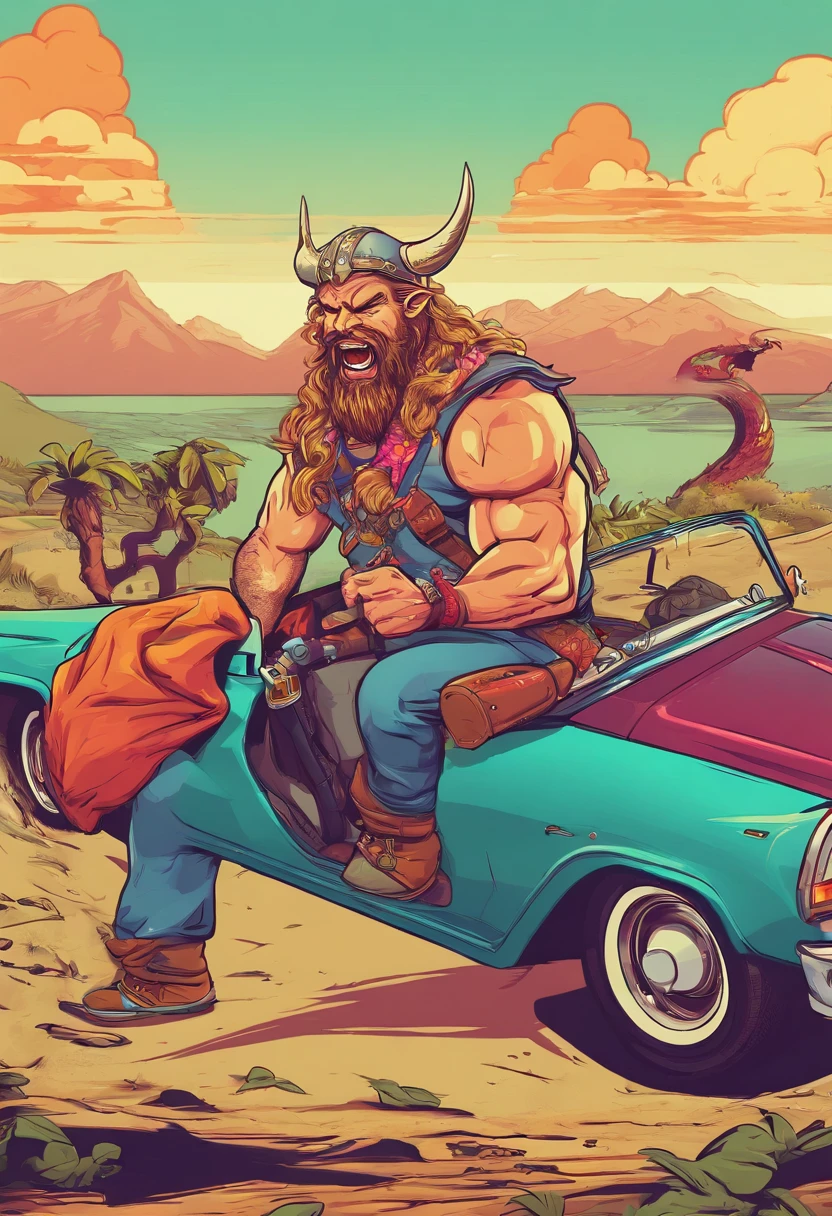 vikingo robando auto en california
