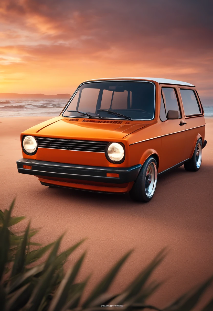 Carro de corrida golf nas praias, forza horizon, golf, kombi, van, 4k, ultra realista