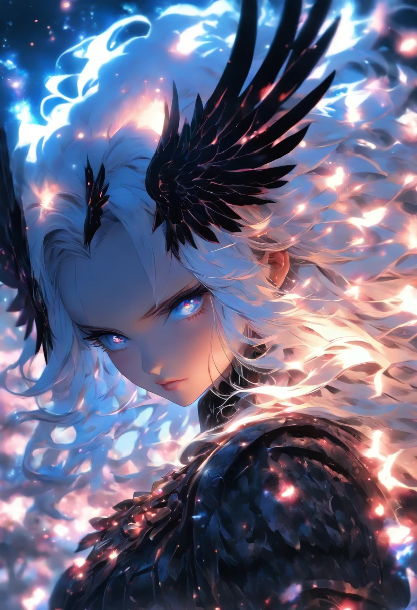 fantasy art, dnd art, RPG art, wide shot, (masterpiece: 1.4) portrait, intense details, highly detailed, photorealistic, best quality, highres, portrait a vedalken female (fantasy art, Masterpiece, best quality: 1.3) ((blue skin: 1.5)), intense details facial details, exquisite beauty, (fantasy art, Masterpiece, best quality) cleric, (blue colored skin: 1.5) 1person blue_skin, blue skinned female, (white hair: 1.3), long hair, intense green eye, ((no ears: 1.6)), fantasy art, Masterpiece, best quality) armed a fiery sword red fire, wearing heavy (white: 1.3) half plate mail armor, wearing high heeled laced boots, wearing an(orange :1.3) cloak, wearing glowing holy symbol GlowingRunes_pink, within fantasy temple background, reflection light, high details, best quality, 16k, [ultra detailed], masterpiece, best quality, (extremely detailed), close up, ultra wide shot, photorealistic, RAW, fantasy art, dnd art, fantasy art, realistic art,((best quality)), ((masterpiece)), (detailed), perfect face