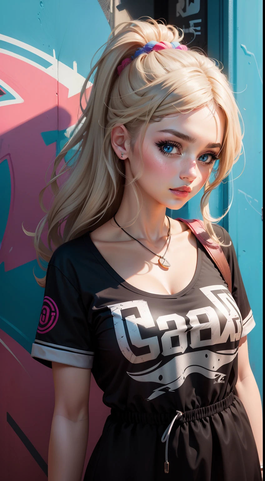 graffiti art mobile wallpaper personality creative beautiful girl