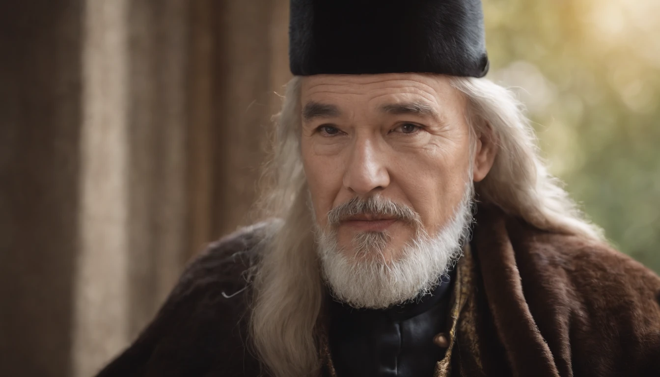 Old gentleman with a goatee, 8K分辨率,Wallpaper masterpiece,Best quality,digitial painting,Highly meticulous,Ultra high quality