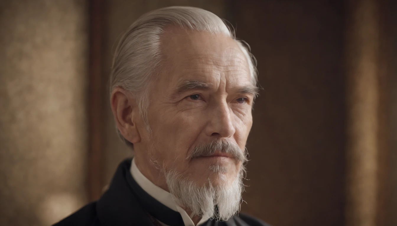 Old gentleman with a goatee, 8K分辨率,Wallpaper masterpiece,Best quality,digitial painting,Highly meticulous,Ultra high quality