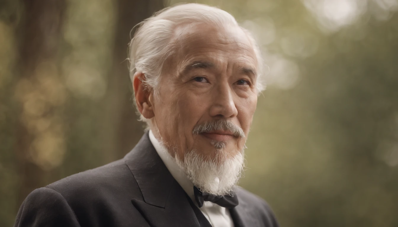 Old gentleman with a goatee, 8K分辨率,Wallpaper masterpiece,Best quality,digitial painting,Highly meticulous,Ultra high quality