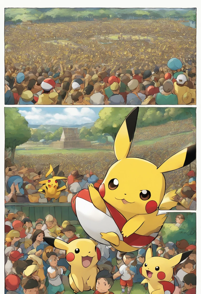 pokemon and pekachu and playing football and human army