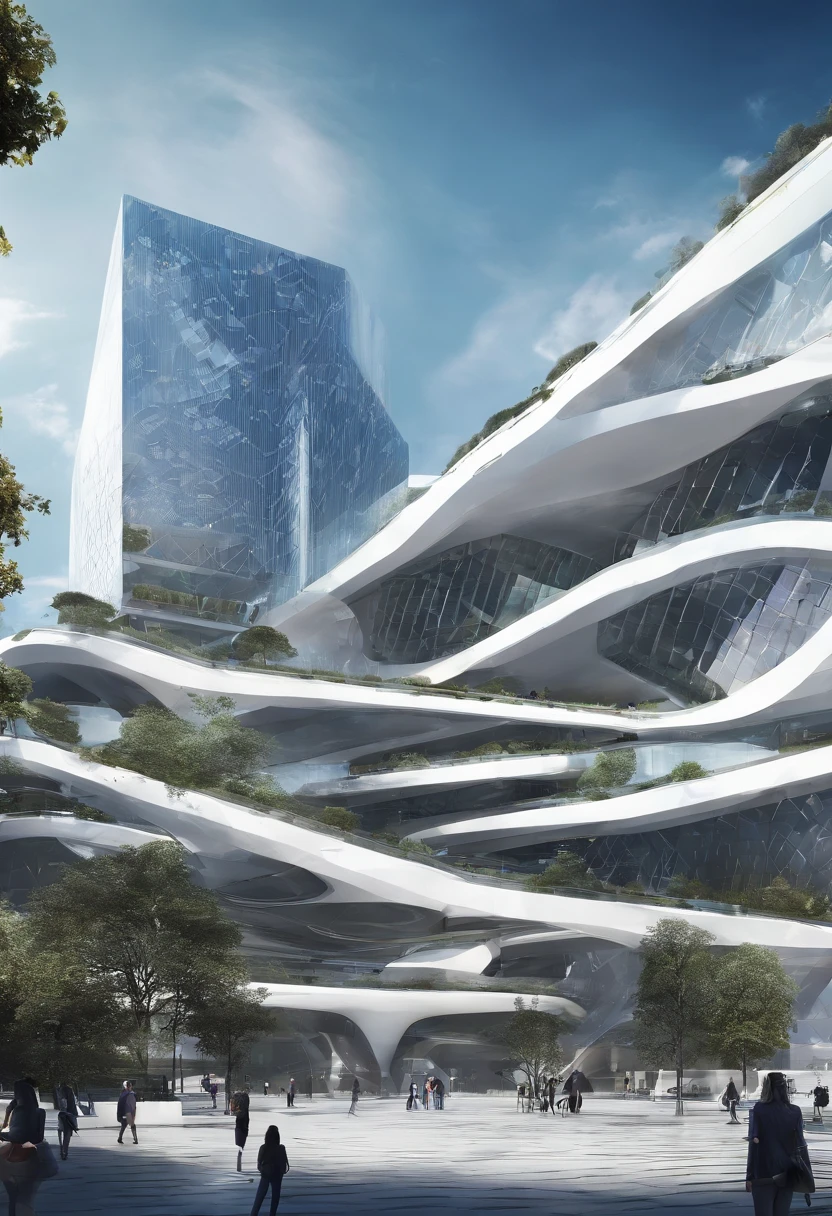 Cidade europeia francesa, futurista