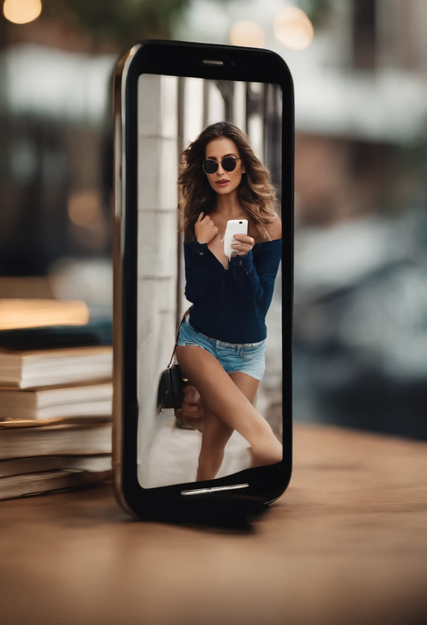 Uma foto de uma pessoa com um smartphone, showing a personalized ad that relates directly to the user's interests and preferences. The image can emphasize how personalizing ads can be an effective strategy to combat fatigue, making them more relevant and appealing to the target audience.