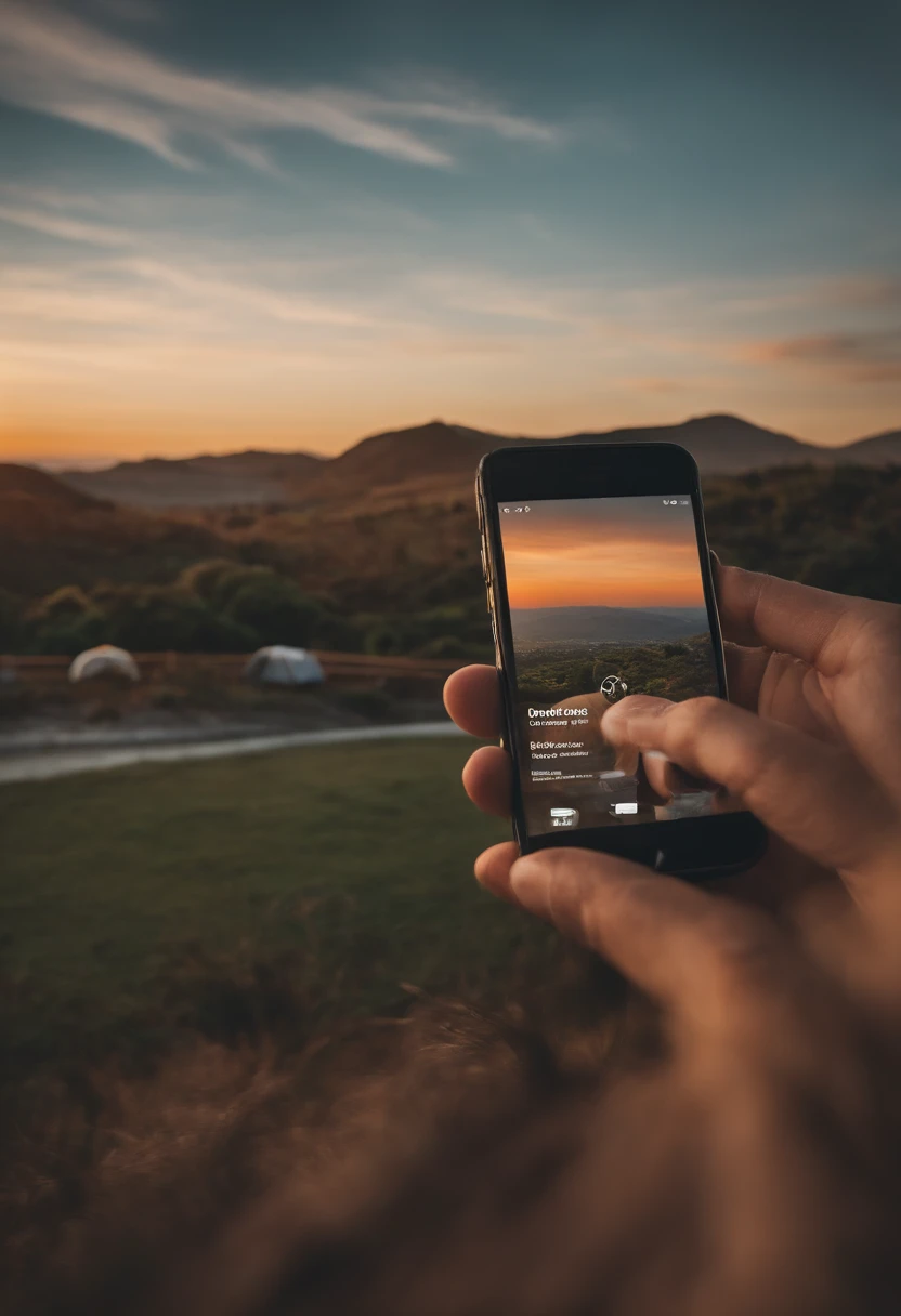 Uma foto de uma pessoa com um smartphone, showing a personalized ad that relates directly to the user's interests and preferences. The image can emphasize how personalizing ads can be an effective strategy to combat fatigue, making them more relevant and appealing to the target audience.
