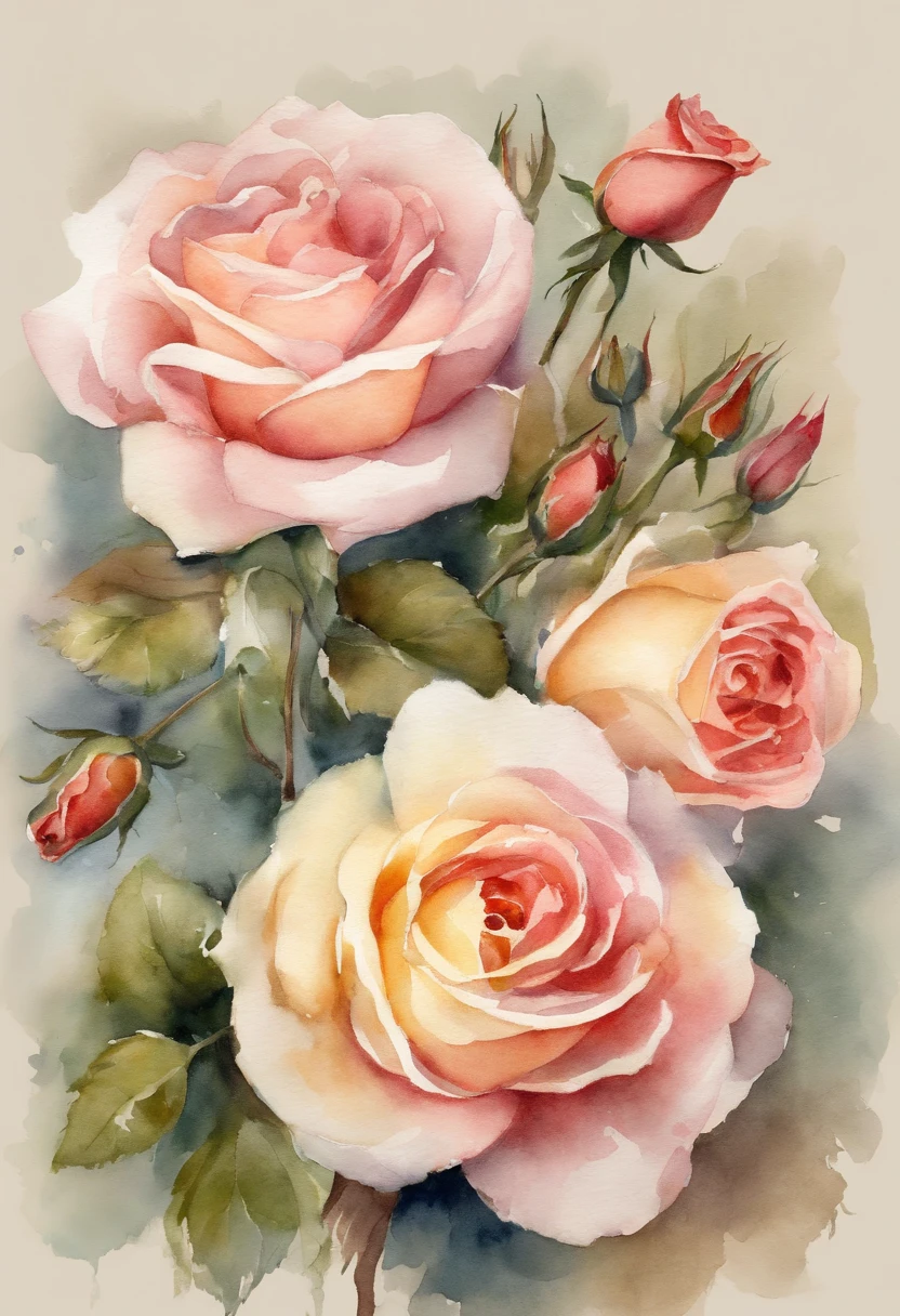 Rose flower bunch, Aesthetic