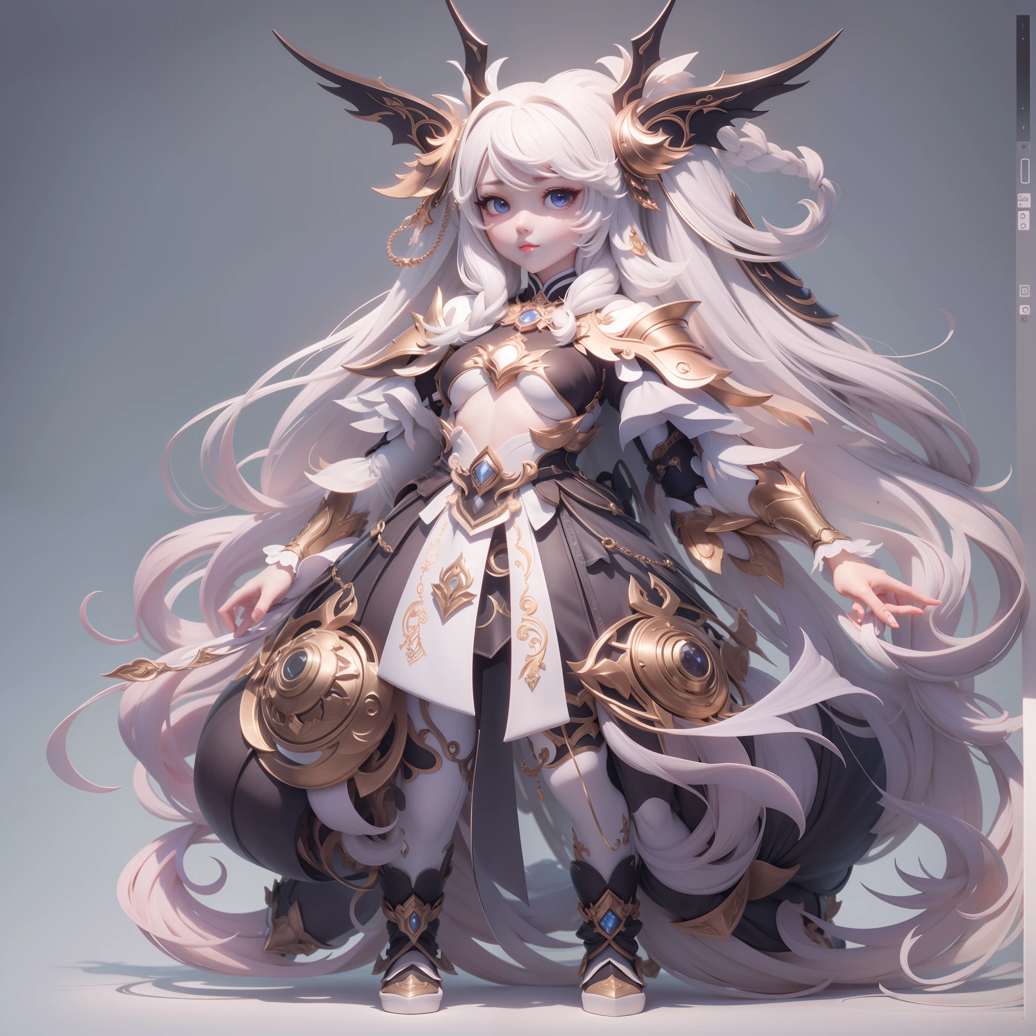 Full body style、White background、Artificial empathy、hightquality、high-level image quality、Super distinct、hiquality、Super delicate、Looking at the camera。