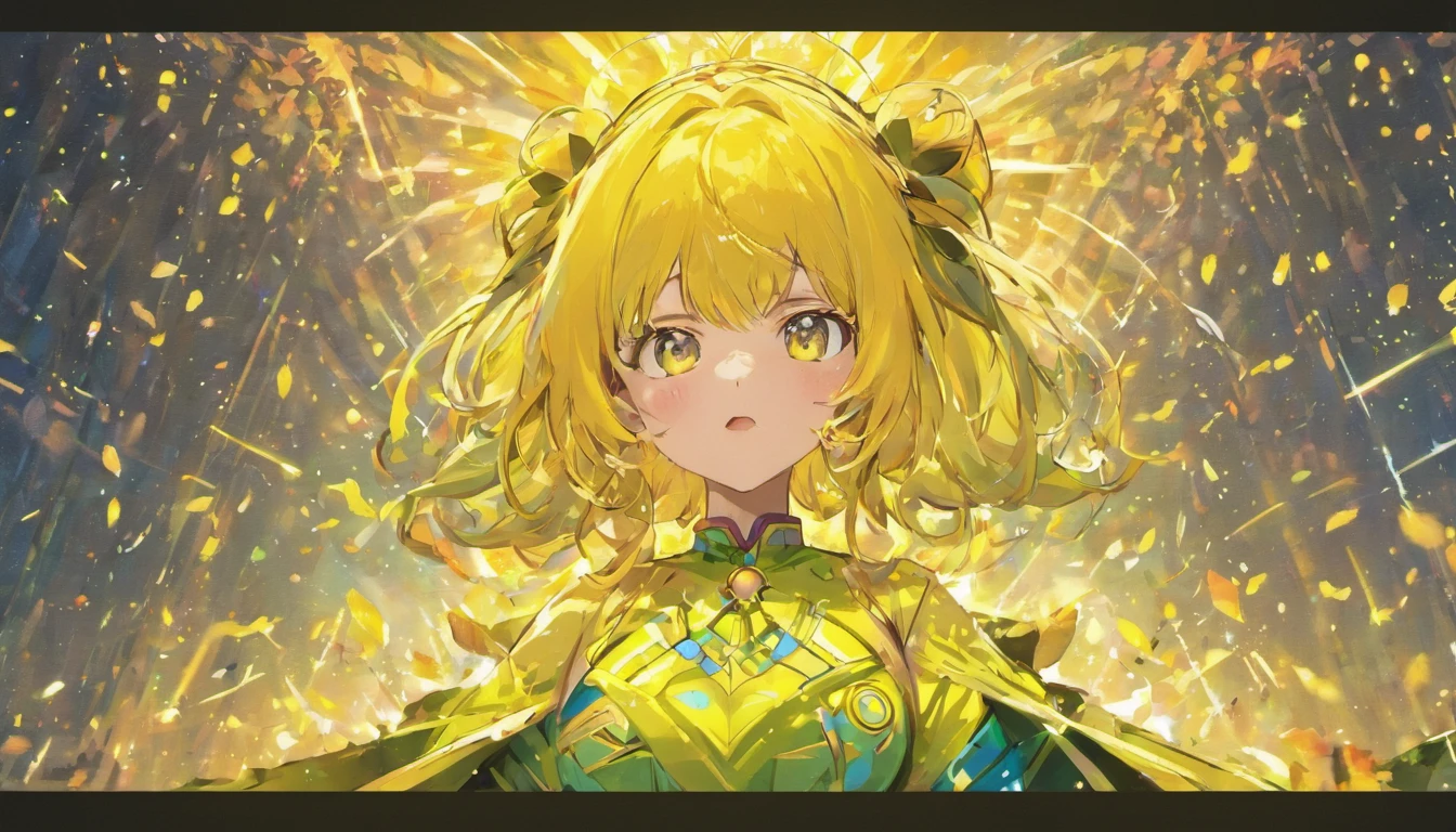 Crie uma rajada de energia amarela. Estilo anime.