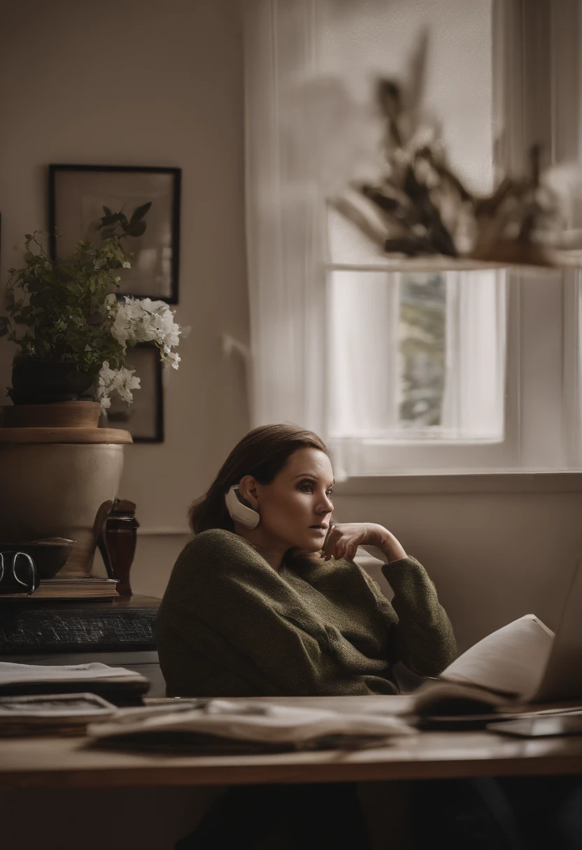 An image of a person with a tired expression, surrounded by various Facebook and Google ads, conveying the feeling of overload and saturation