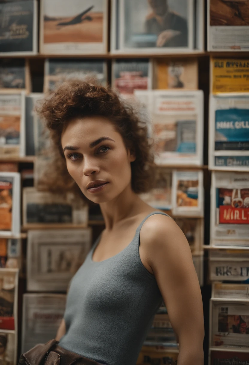 An image of a person with a tired expression, surrounded by diverse advertisements on all platforms and media, conveying the feeling of overload and saturation. The caption can highlight how constant exposure to ads can lead to consumer fatigue and tiredness, Undermining the effectiveness of advertising campaigns.